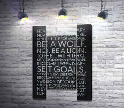 Модульная картина "Мотивационный плакат: Set Goals"