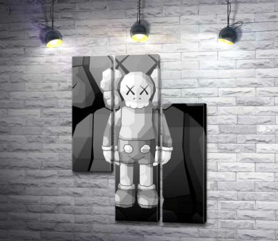 Модульная картина "Арт фигурка Kaws Companion"