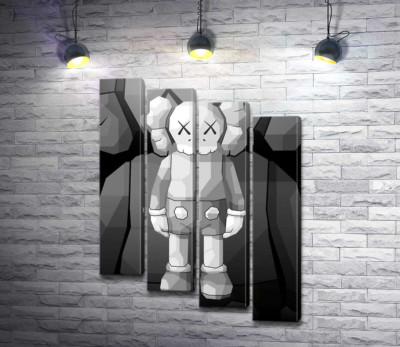 Модульная картина "Арт фигурка Kaws Companion"