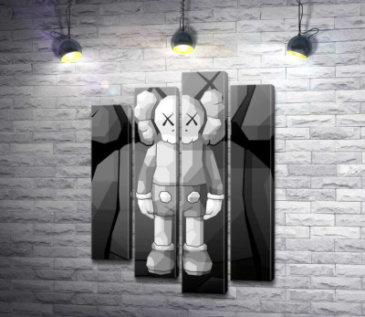 Модульна картина "Арт фігурка Kaws Companion"