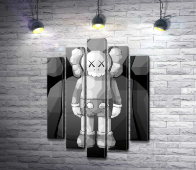 Модульная картина "Арт фигурка Kaws Companion"