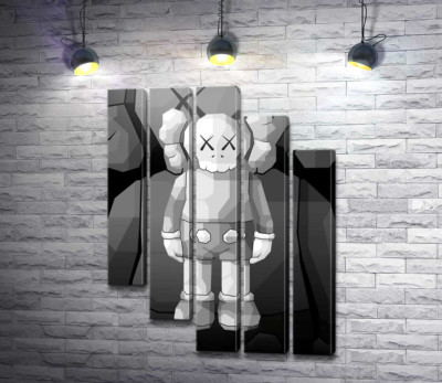 Модульная картина "Арт фигурка Kaws Companion"