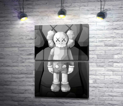 Модульная картина "Арт фигурка Kaws Companion"