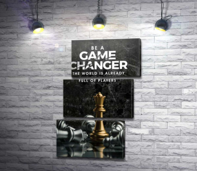 Мотиваційний плакат із шахами "Game Changer"
