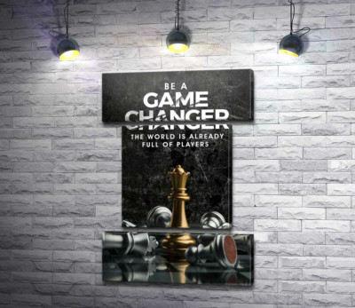 Мотивационный плакат с шахматами "Game Changer"