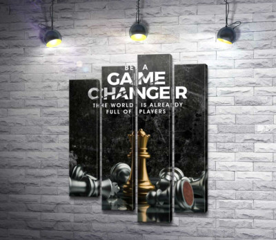 Мотивационный плакат с шахматами "Game Changer"