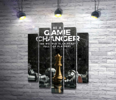 Мотиваційний плакат із шахами "Game Changer"