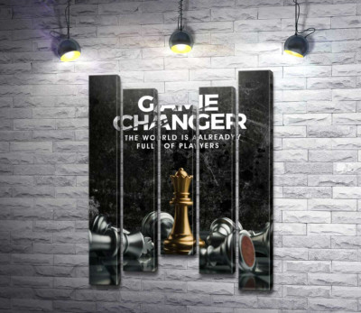 Мотиваційний плакат із шахами "Game Changer"
