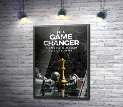 Постер "Мотиваційний плакат із шахами "Game Changer""