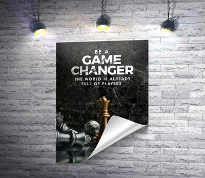 Мотивационный плакат с шахматами "Game Changer"