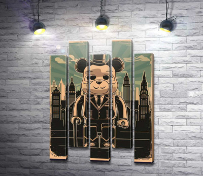 Плакат "Bearbrick-джентльмен"