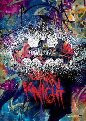 Dark Knight: арт-плакат зі знаком бетмена