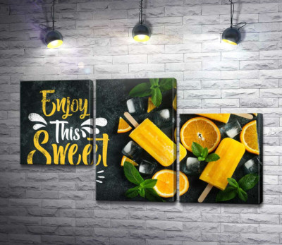Модульна картина "Enjoy this sweet moment: крафтове морозиво"