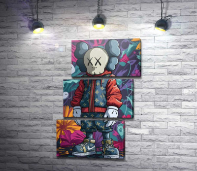 Модульна картина "Стильний персонаж Kaws"