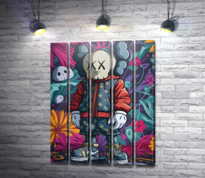 Модульна картина "Стильний персонаж Kaws"