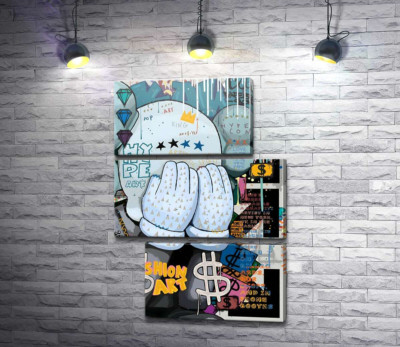 Модульна картина "Хайп арт: плакат з Kaws "