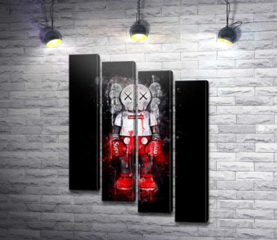 Kaws у стилі Supreme