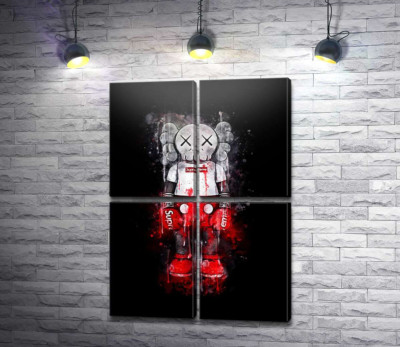 Kaws в стиле Supreme