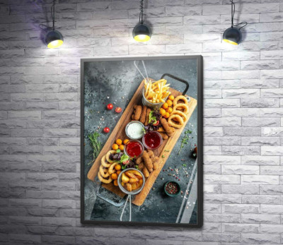 Постер "Доска с фритюрными закусками"