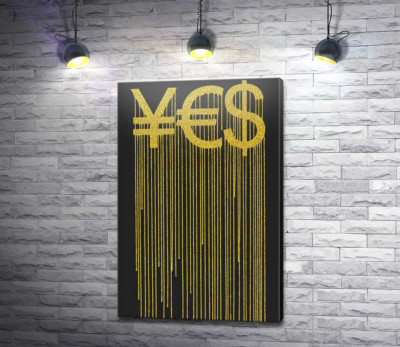 YES: йена, евро и доллар в золотых потеках