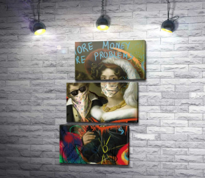 Модульная картина "More Money - More Problems"