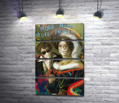Модульная картина "More Money - More Problems"