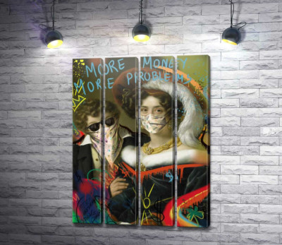Модульная картина "More Money - More Problems"