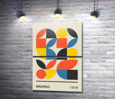Модульная картина "Плакат Баухаус 1919"