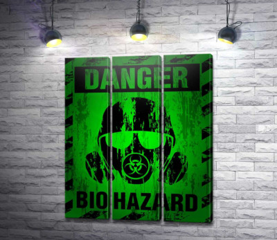 Модульная картина "Вывеска Biohazard"