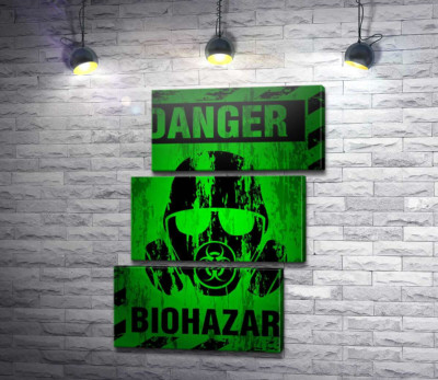 Модульная картина "Вывеска Biohazard"
