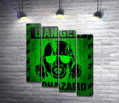 Модульная картина "Вывеска Biohazard"