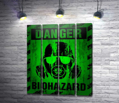 Модульна картина "Вивіска Biohazard"