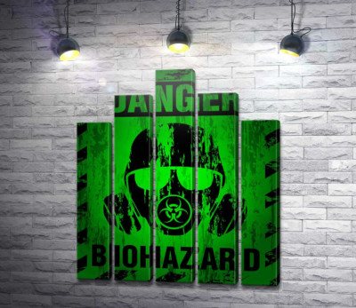 Модульная картина "Вывеска Biohazard"