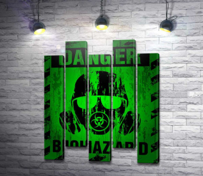 Модульная картина "Вывеска Biohazard"