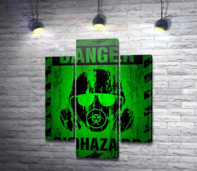 Модульная картина "Вывеска Biohazard"