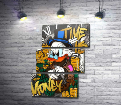 Модульна картина "Time is money: Гангстер Скрудж та гроші"