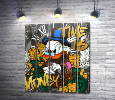 Модульна картина "Time is money: Гангстер Скрудж та гроші"
