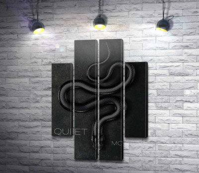 Quiet Moves - плакат с черной змеей