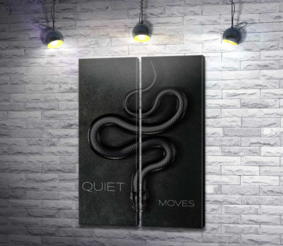 Quiet Moves - плакат с черной змеей