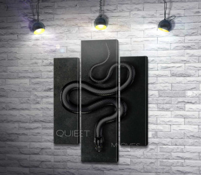 Quiet Moves - плакат с черной змеей