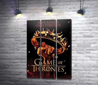 Модульная картина "Постер к фильму Игра Престолов: Five Kings One Throne"