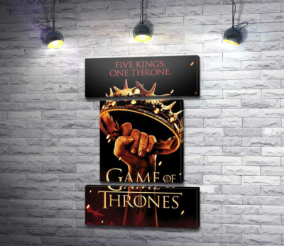 Модульная картина "Постер к фильму Игра Престолов: Five Kings One Throne"