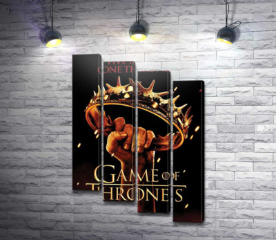 Модульна картина "Постер до фільму Гра Престолів Five Kings One Throne"