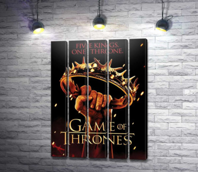 Модульная картина "Постер к фильму Игра Престолов: Five Kings One Throne"