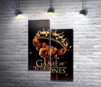 Модульная картина "Постер к фильму Игра Престолов: Five Kings One Throne"