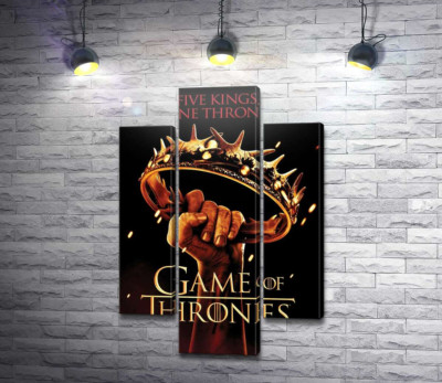 Модульна картина "Постер до фільму Гра Престолів Five Kings One Throne"
