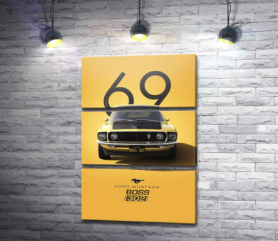 Модульная картина "Ford Mustang Boss 302"