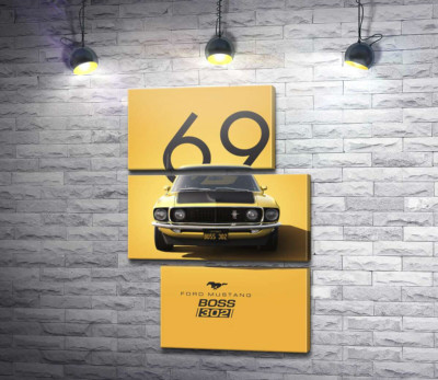 Модульна картина "Ford Mustang Boss 302"