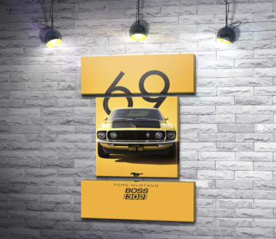 Модульна картина "Ford Mustang Boss 302"