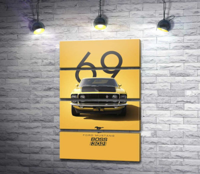 Модульна картина "Ford Mustang Boss 302"